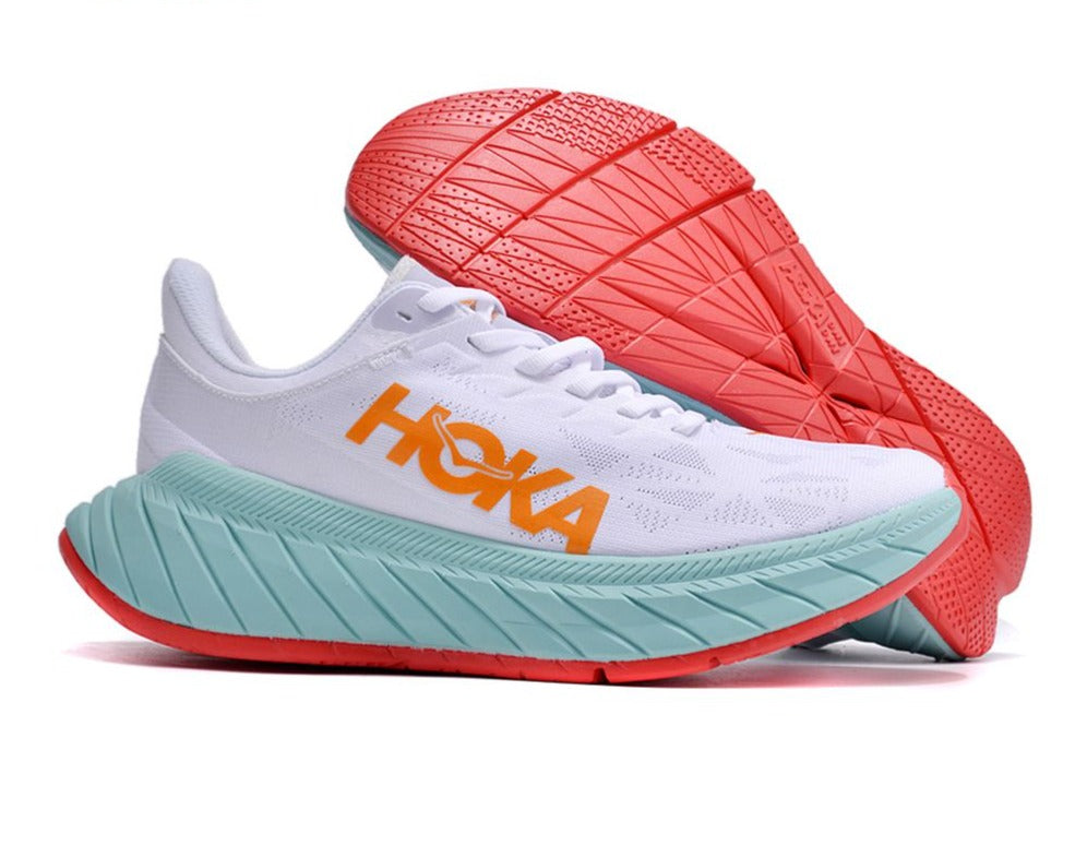 HOKA Carbon X 2 - White/ Blazing Orange