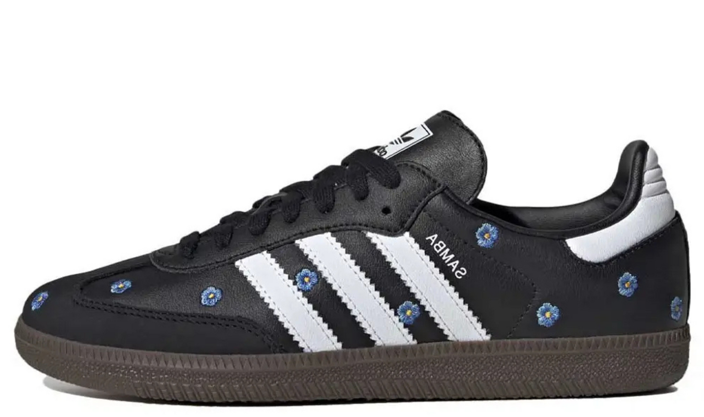 Samba OG - Embroidered Floral Black