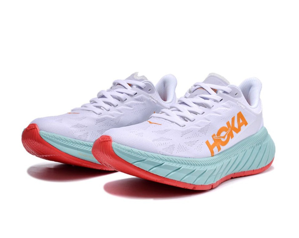 HOKA Carbon X 2 - White/ Blazing Orange