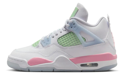 Air Jordan 4  - GS White Medium Soft Pink